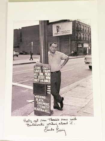 Charles Bukowski poster - artist signed